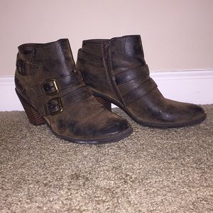 Distressed Nicole Buckle Booties 10